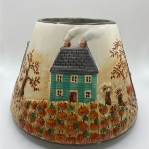 Yankee Candle LG Ceramic Candle Lampshade Autumn Farmhouse Pumpkins Item 1031955